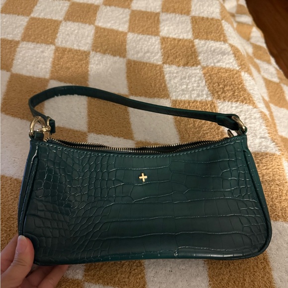 Princess Polly Handbags - Princess Polly Green Crocodile-Embossed Purse